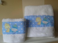 toallas pintadas a mano juego de dos